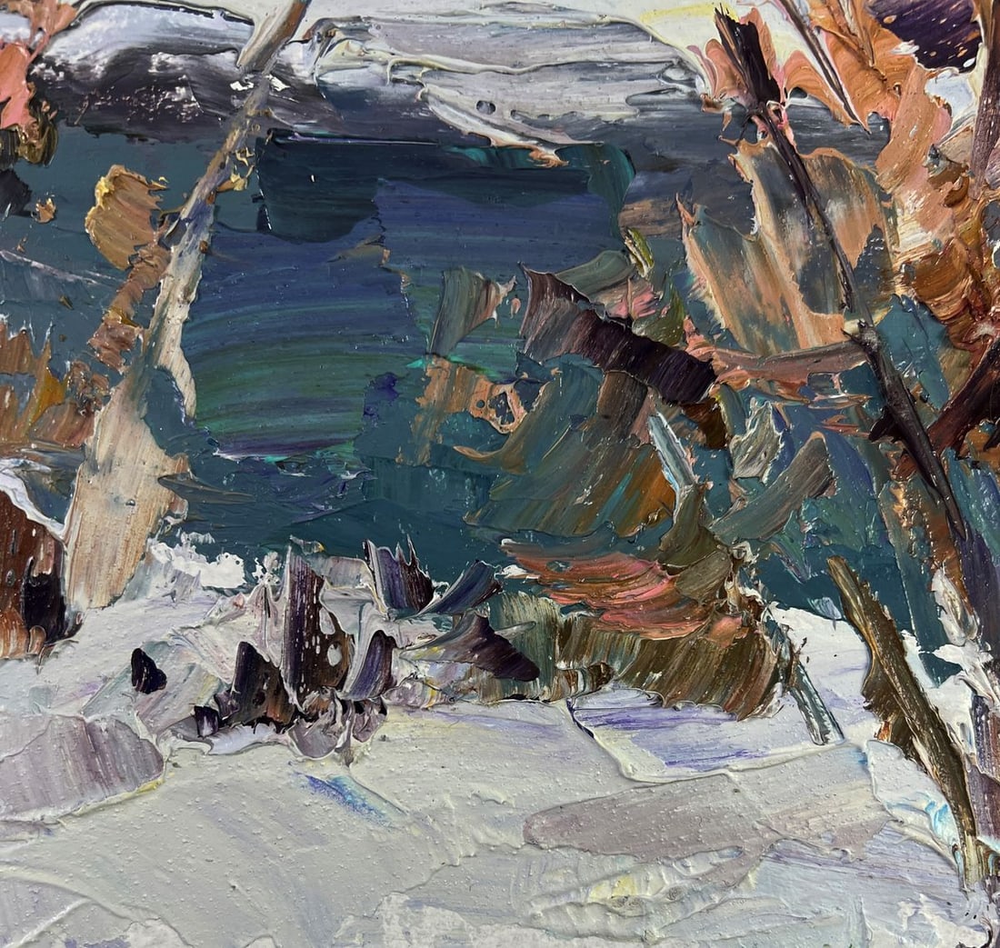 Oil painting The first snow and the breath of frost Boris Serdyuk - 8