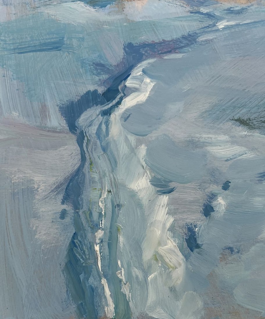 Oil painting Frozen winter river Yuriy Suprunchuk - 7