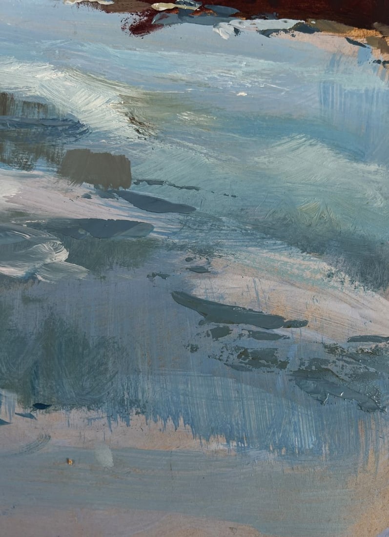 Oil painting Frozen winter river Yuriy Suprunchuk - 9