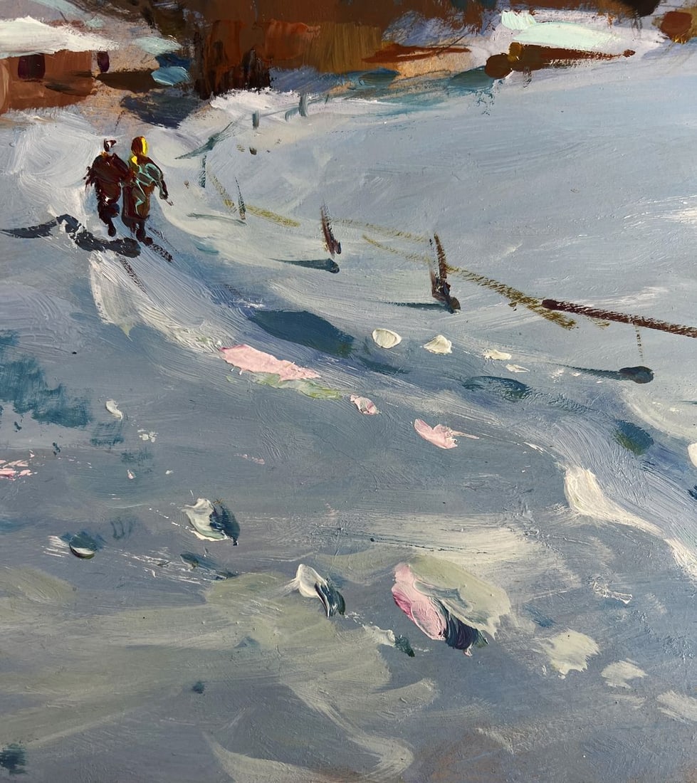 Oil painting Along the snowy path Yuriy Suprunchuk - 8