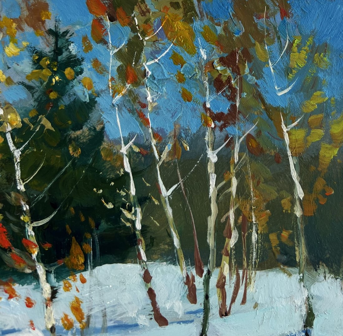Oil painting The beauty of the winter forest Yuriy Suprunchuk - 4