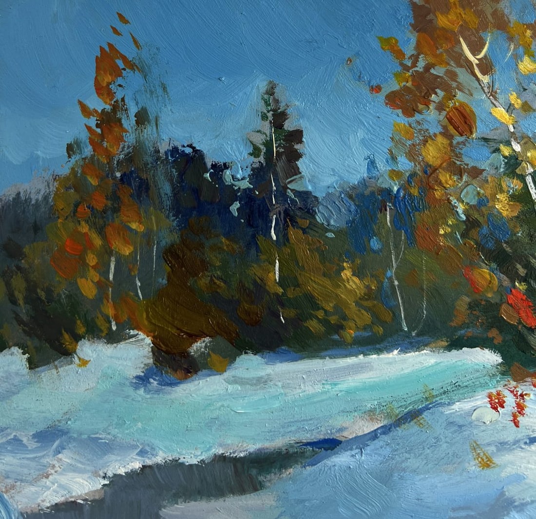 Oil painting The beauty of the winter forest Yuriy Suprunchuk - 7