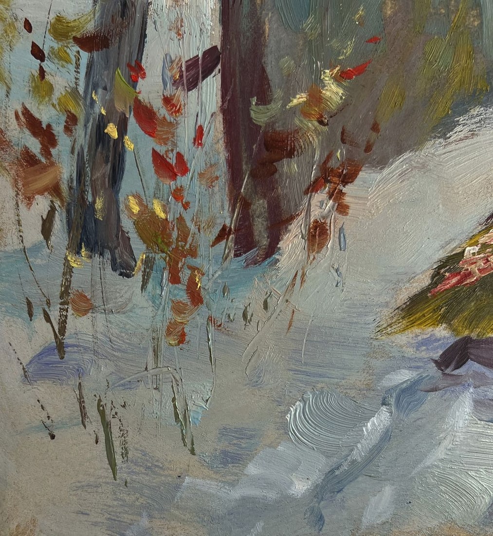 Oil painting Home on a winter evening Yuriy Suprunchuk - 7