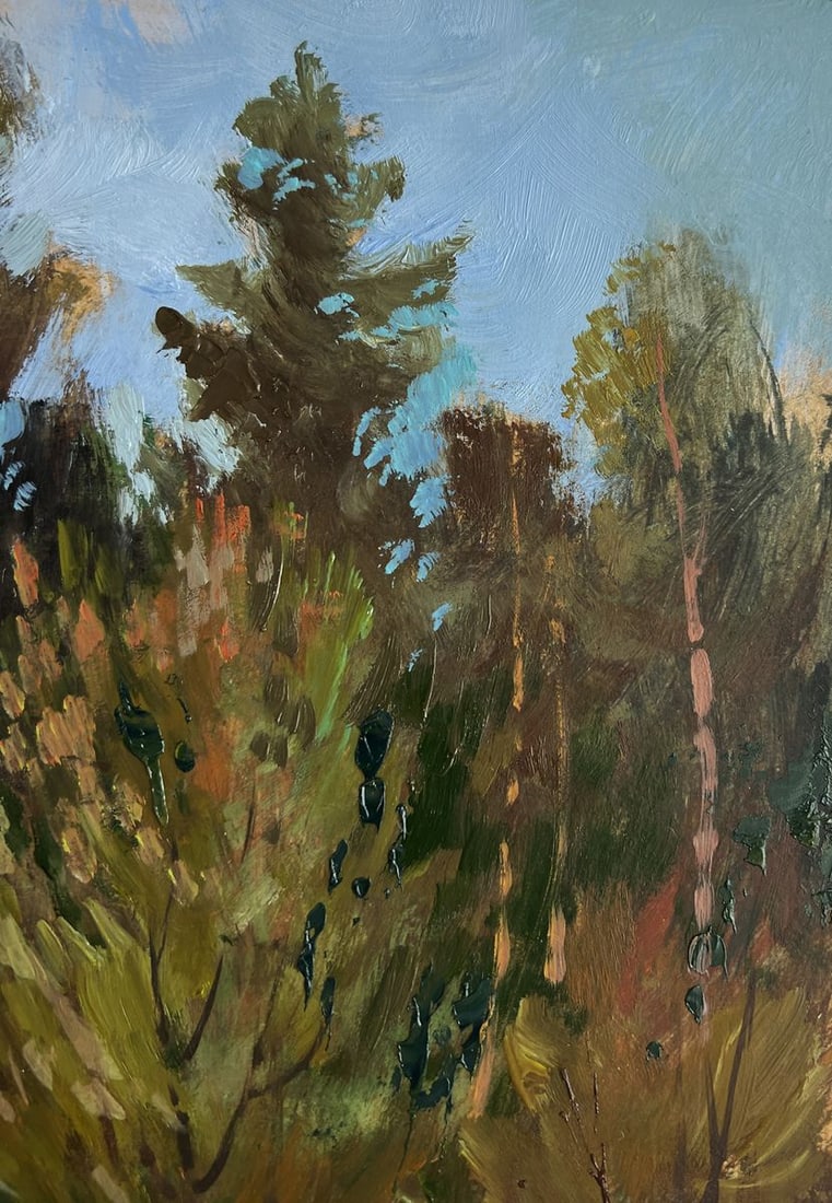 Oil painting Path in the winter forest Yuriy Suprunchuk - 4