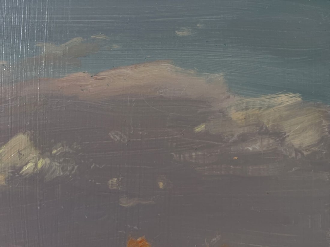 Oil painting Winter morning in the village Sergey Polyakov - 4