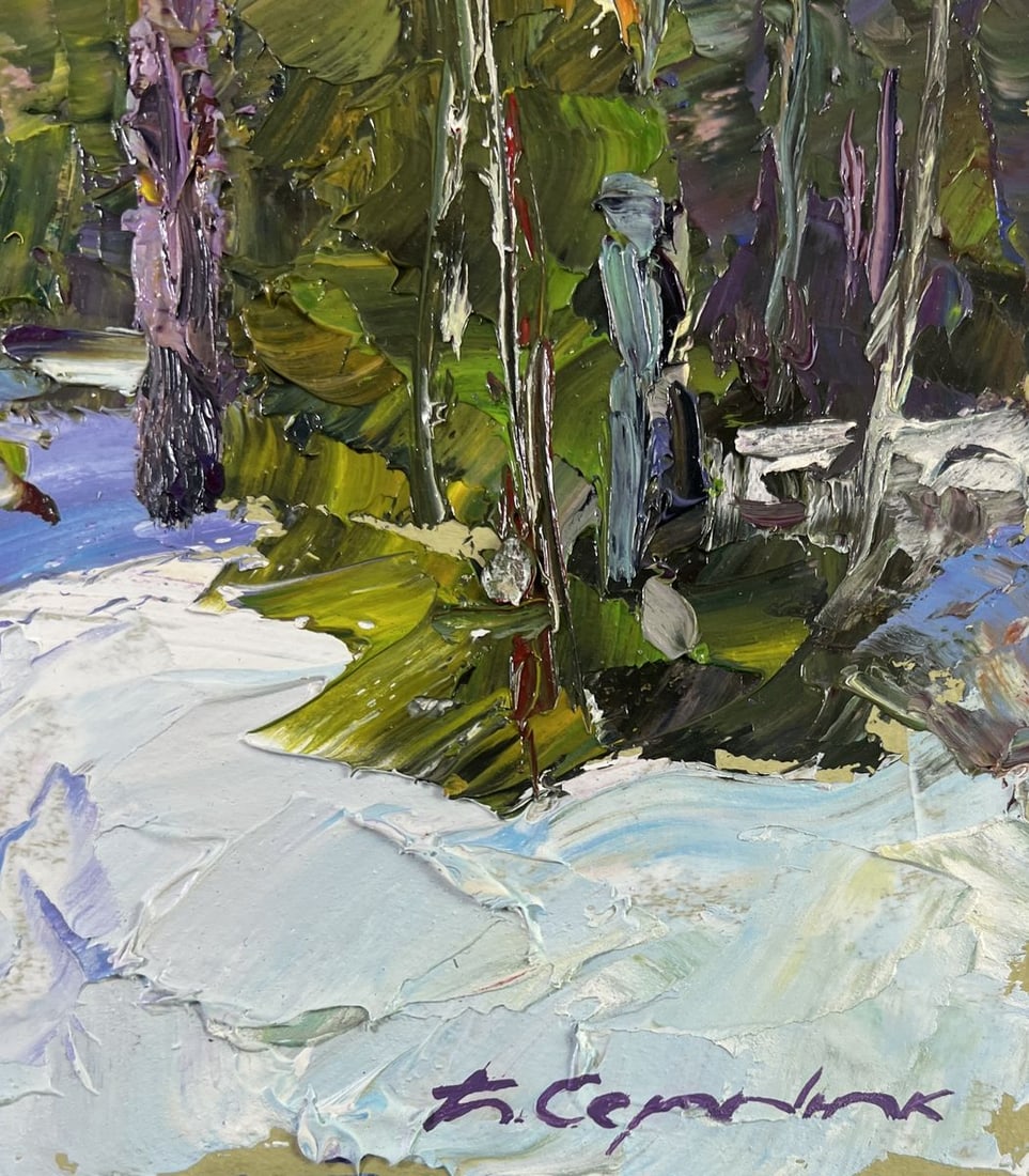 Oil painting Winter fairy tale in the forest Boris Serdyuk - 9