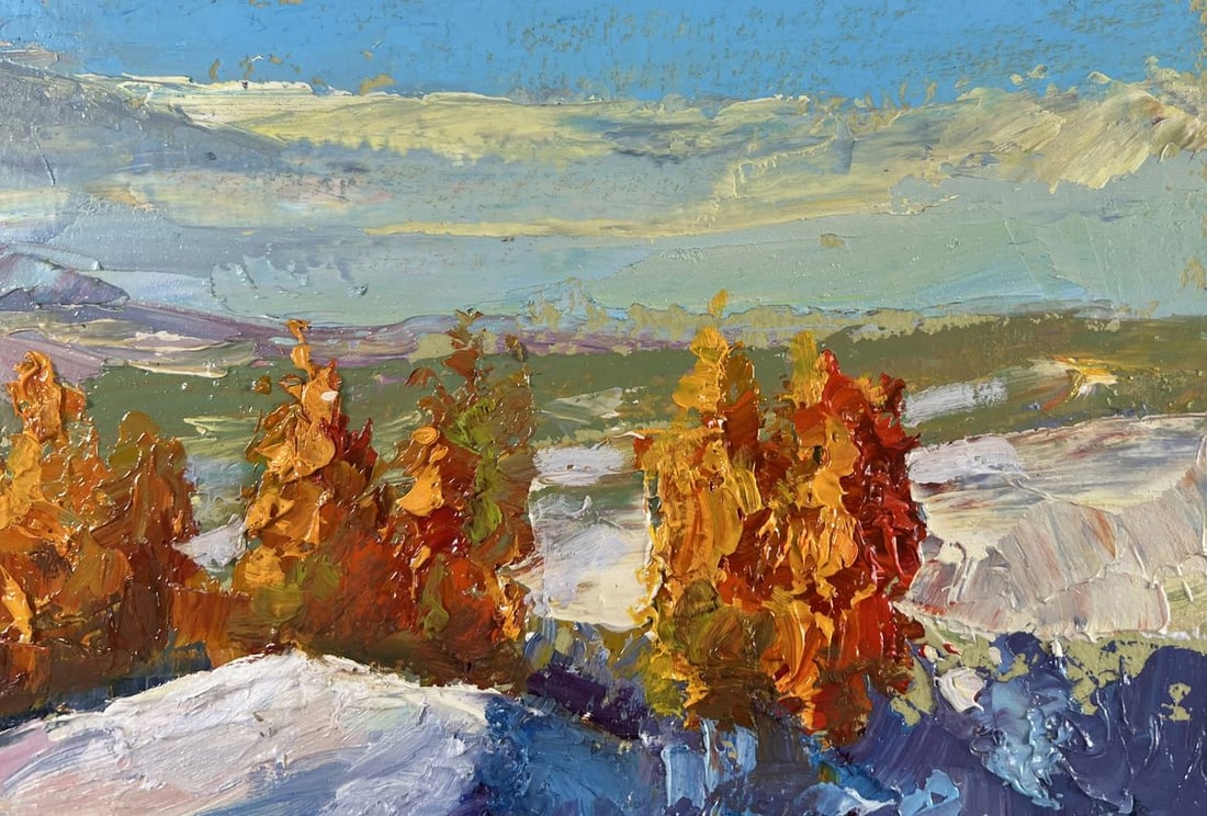 Oil painting The silence of winter Boris Serdyuk - 4