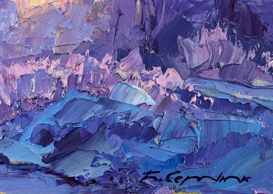 Oil painting Winter weaves snowy silence Boris Serdyuk - 5