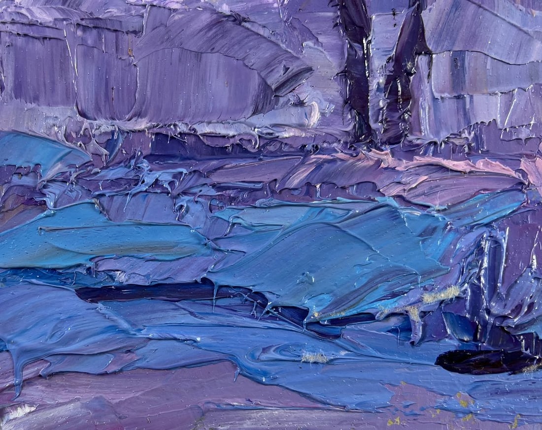 Oil painting Winter weaves snowy silence Boris Serdyuk - 6