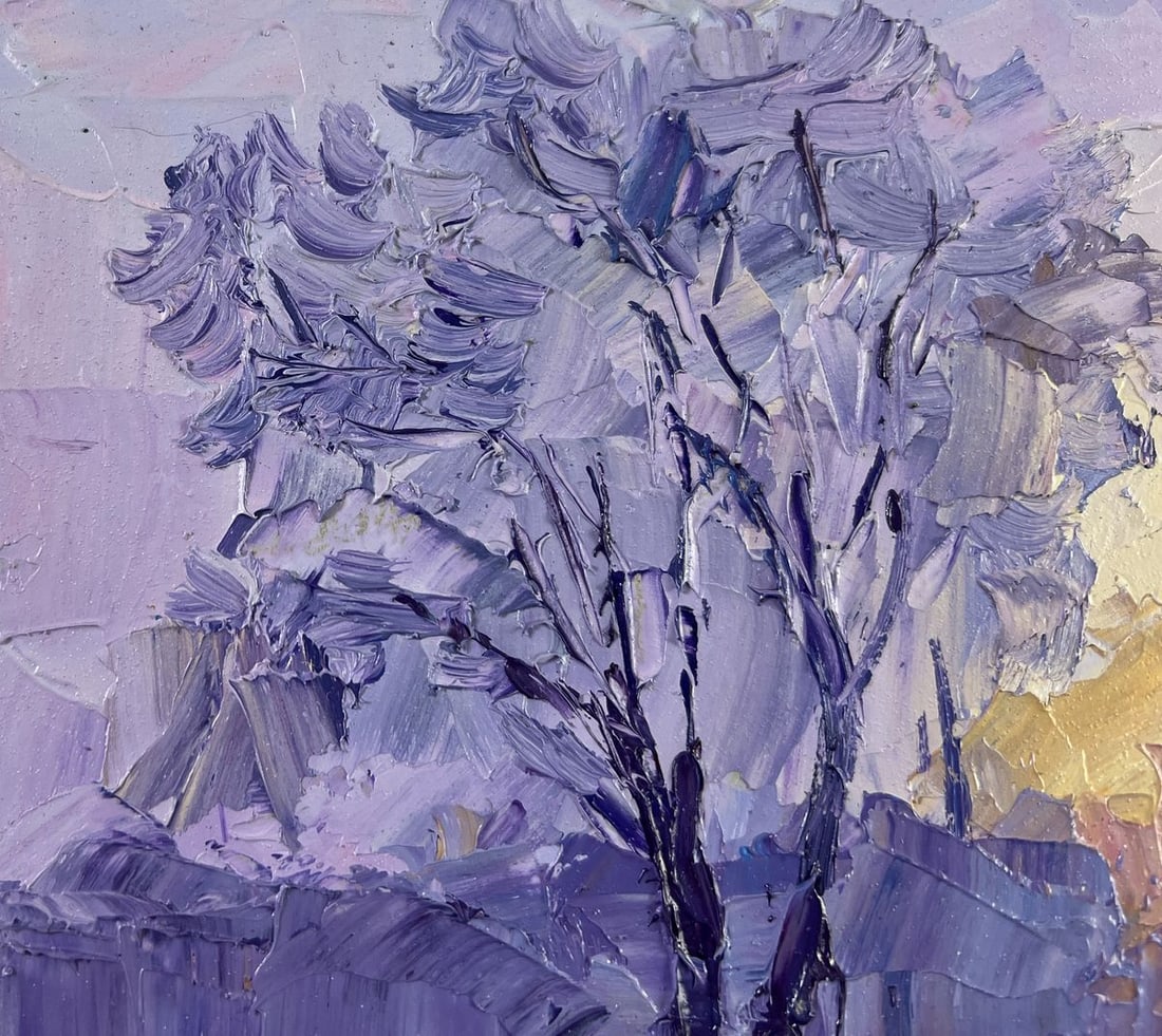 Oil painting Winter weaves snowy silence Boris Serdyuk - 7