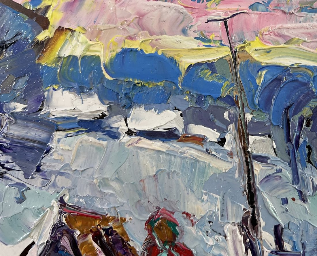 Oil painting The icy breath of the morning Oksana Kalenyuk - 4