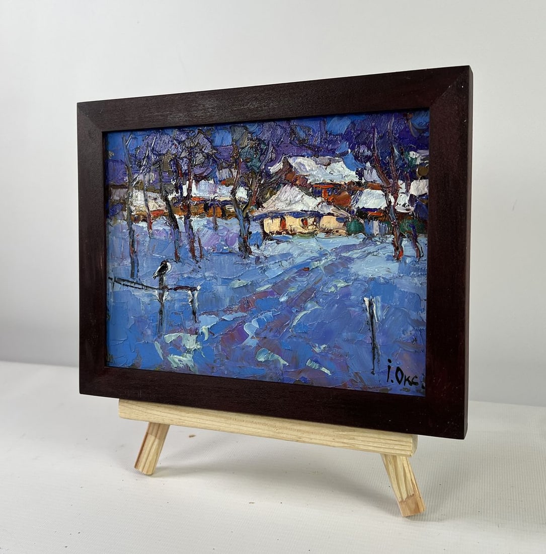 Oil painting Moonlight winter light Oksana Kalenyuk - 2