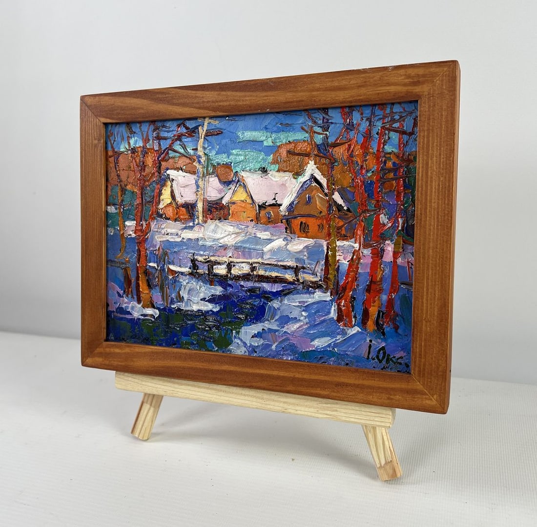 Oil painting Frosty breath of dawn Oksana Kalenyuk - 2