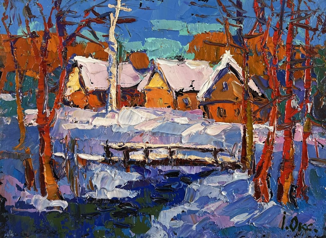 Oil painting Frosty breath of dawn Oksana Kalenyuk - 3