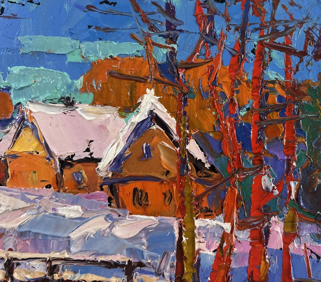 Oil painting Frosty breath of dawn Oksana Kalenyuk - 4