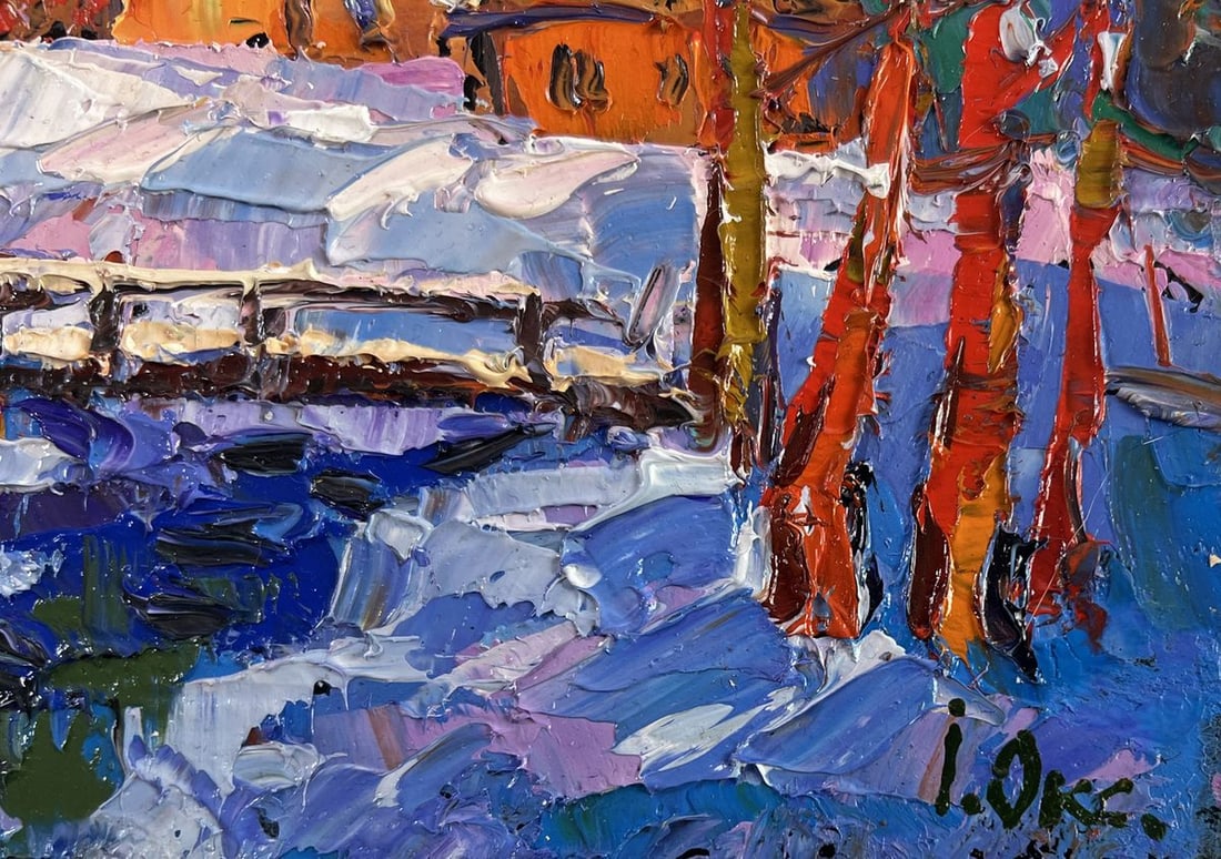 Oil painting Frosty breath of dawn Oksana Kalenyuk - 5