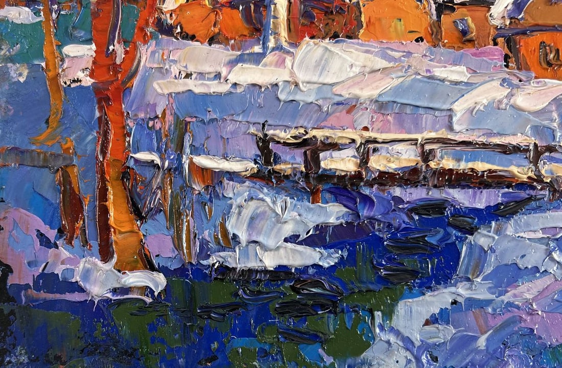 Oil painting Frosty breath of dawn Oksana Kalenyuk - 6