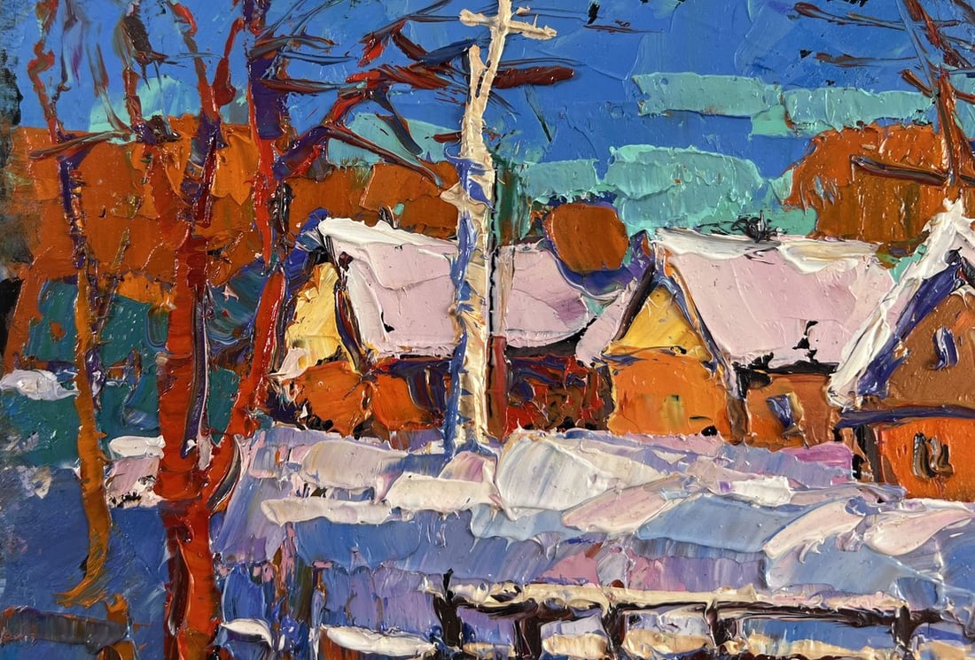 Oil painting Frosty breath of dawn Oksana Kalenyuk - 7