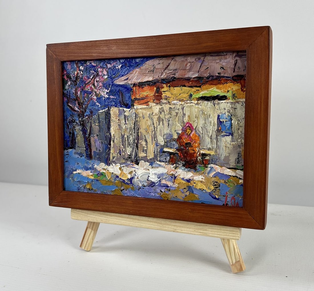 Oil painting Warm evening in grandma's house Alex Kalenyuk - 2