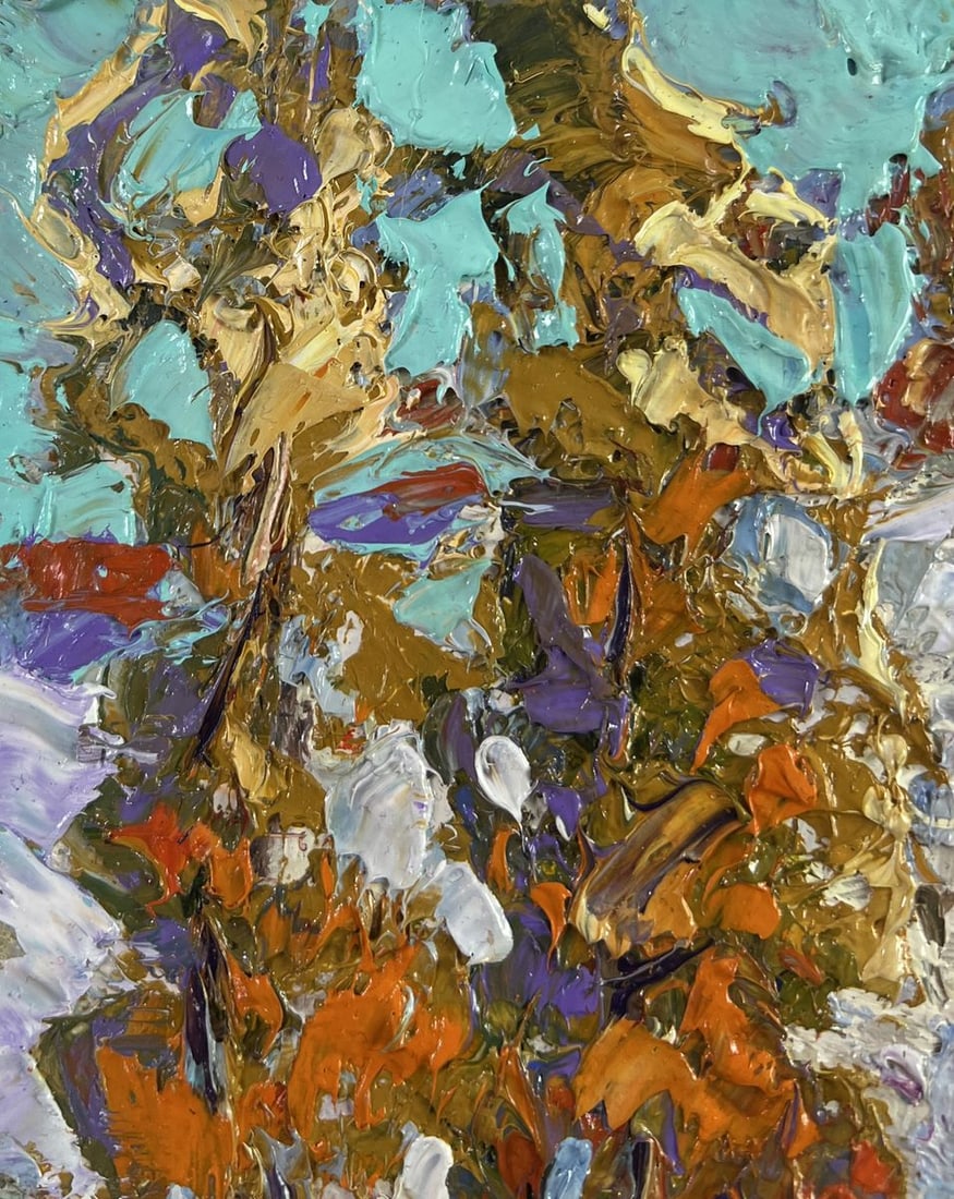 Oil painting The first snow fell Alex Kalenyuk - 5