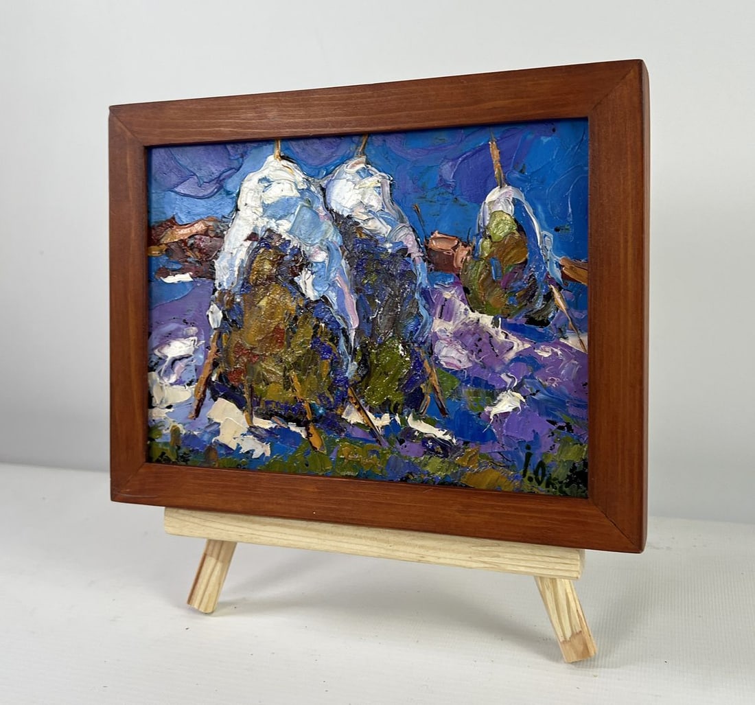 Oil painting Hay under the snow Oksana Kalenyuk - 2