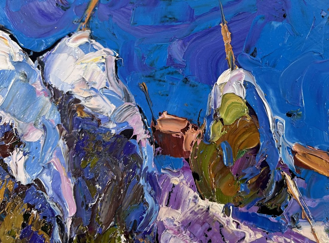 Oil painting Hay under the snow Oksana Kalenyuk - 4