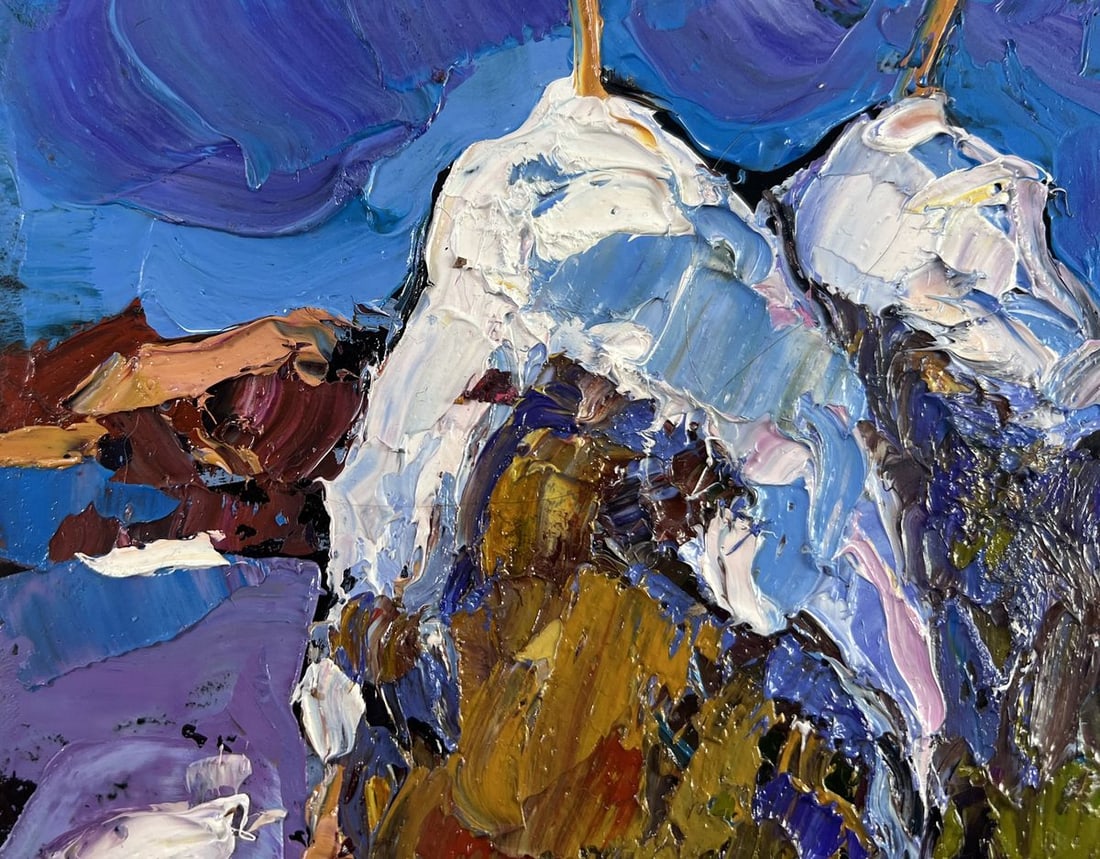 Oil painting Hay under the snow Oksana Kalenyuk - 7