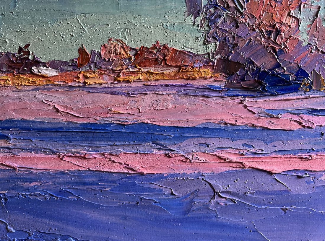 Oil painting Pink morning in winter Boris Serdyuk - 7