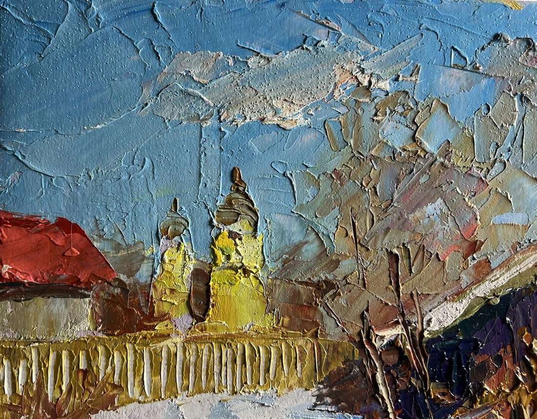 Oil painting It snowed in the city Boris Serdyuk - 4