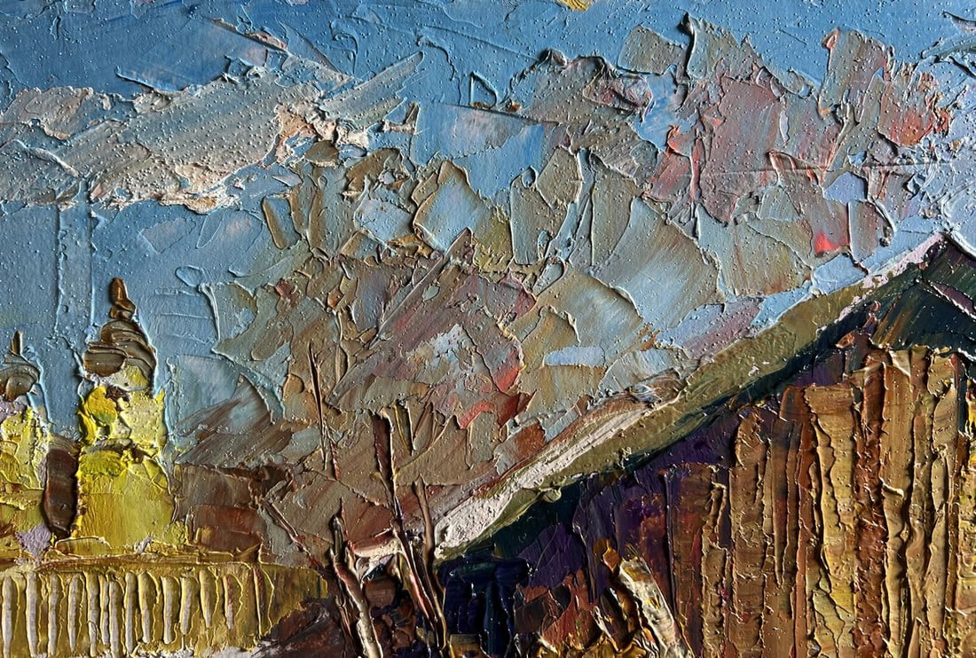 Oil painting It snowed in the city Boris Serdyuk - 5