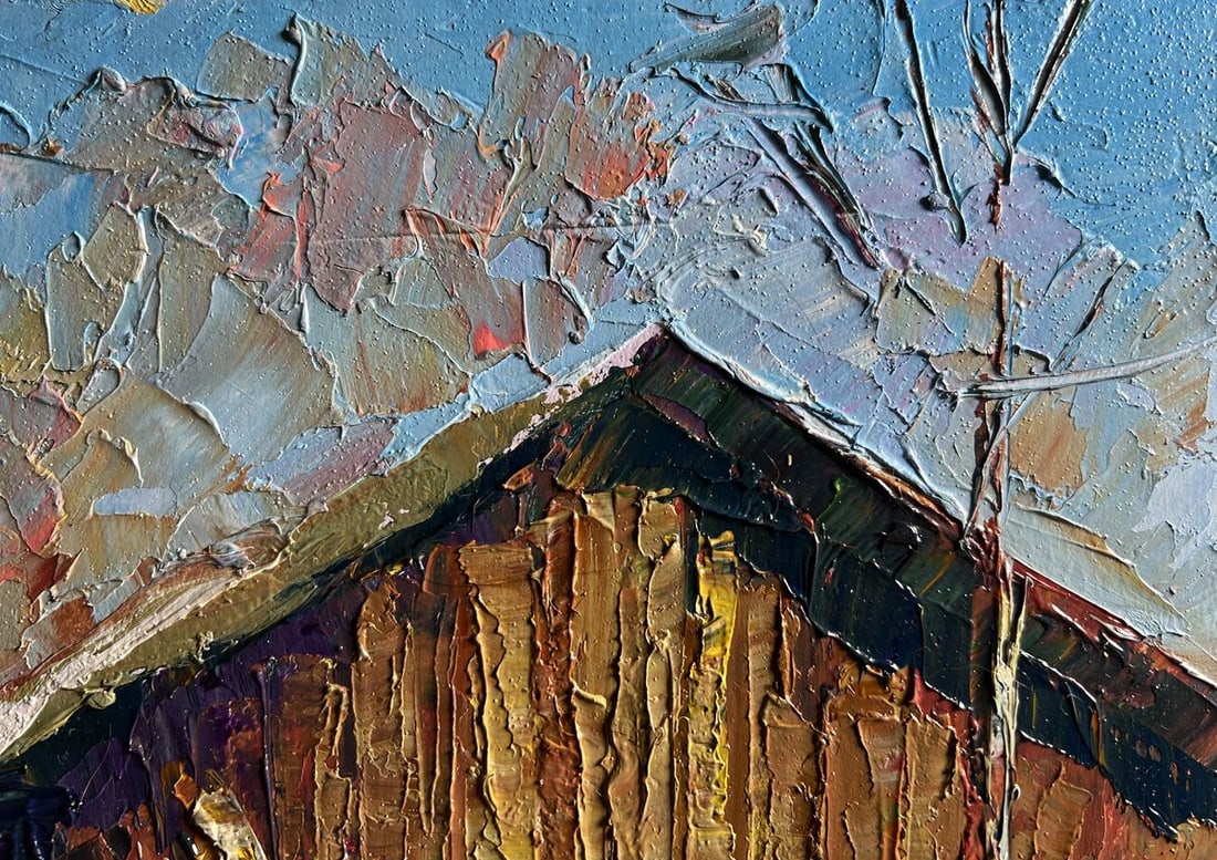 Oil painting It snowed in the city Boris Serdyuk - 6