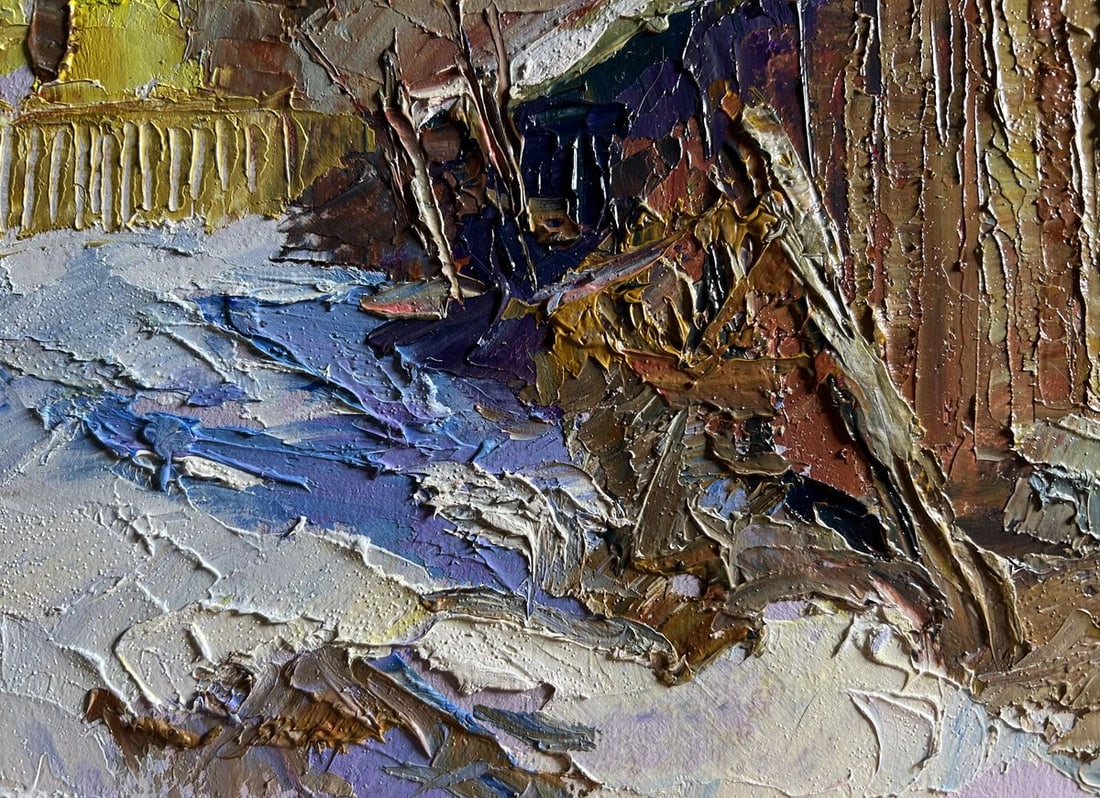Oil painting It snowed in the city Boris Serdyuk - 7