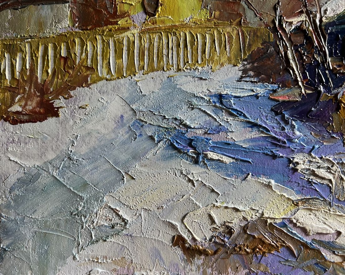 Oil painting It snowed in the city Boris Serdyuk - 8