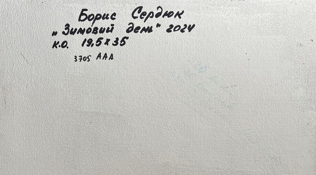 Oil painting The street was covered with snow Boris Serdyuk - 10