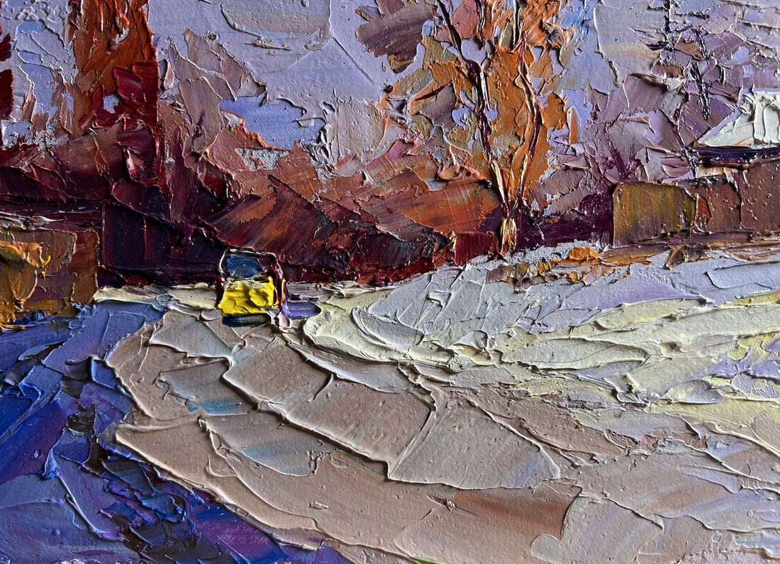 Oil painting The street was covered with snow Boris Serdyuk - 7