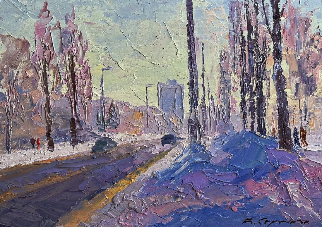 Oil painting After the night snowstorm Boris Serdyuk - 3