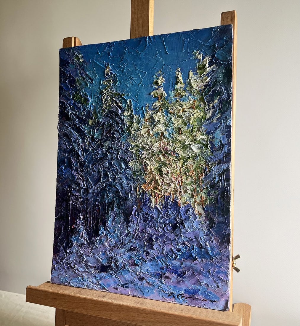 Oil painting Winter in the forest Boris Serdyuk - 2