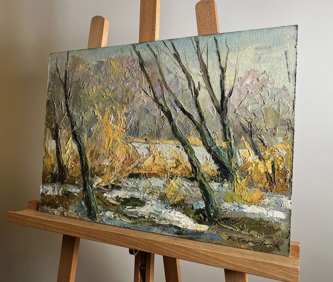 Oil painting The first snow fell Boris Serdyuk - 2