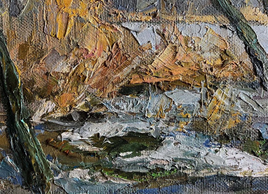 Oil painting The first snow fell Boris Serdyuk - 7