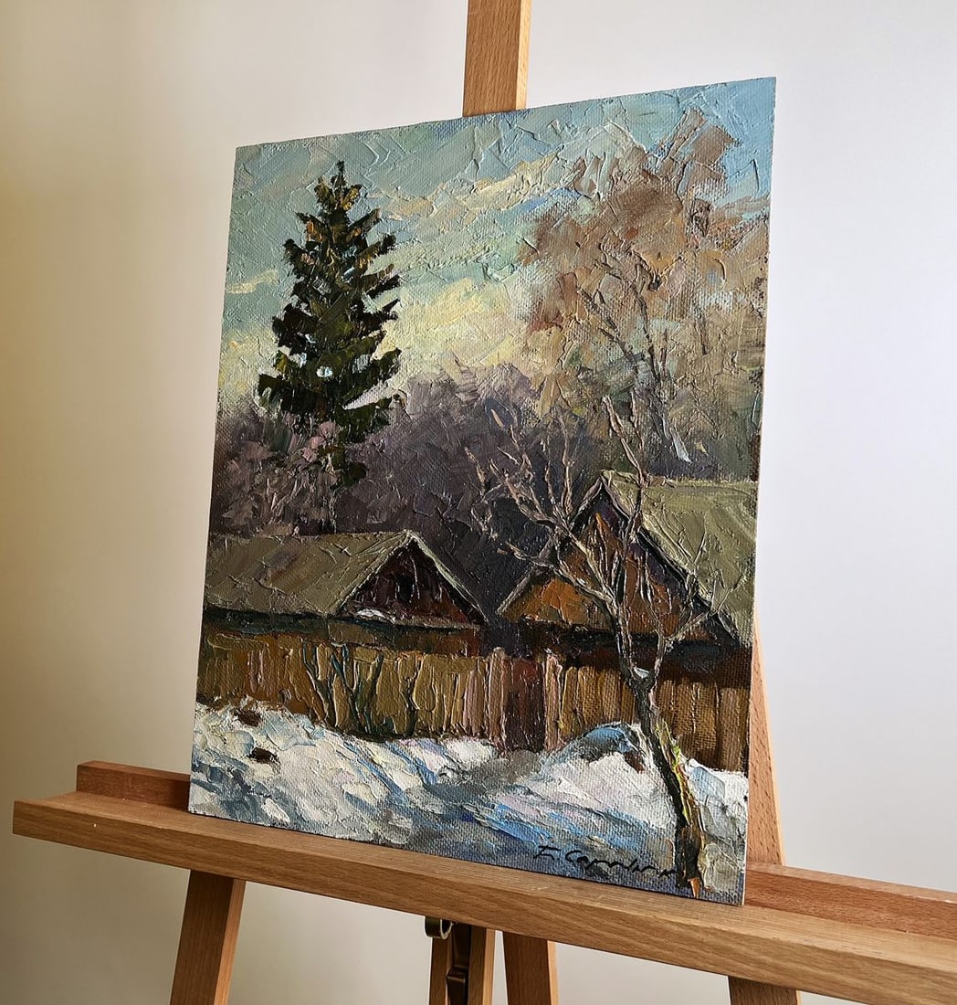Oil painting A cold December day Boris Serdyuk - 2