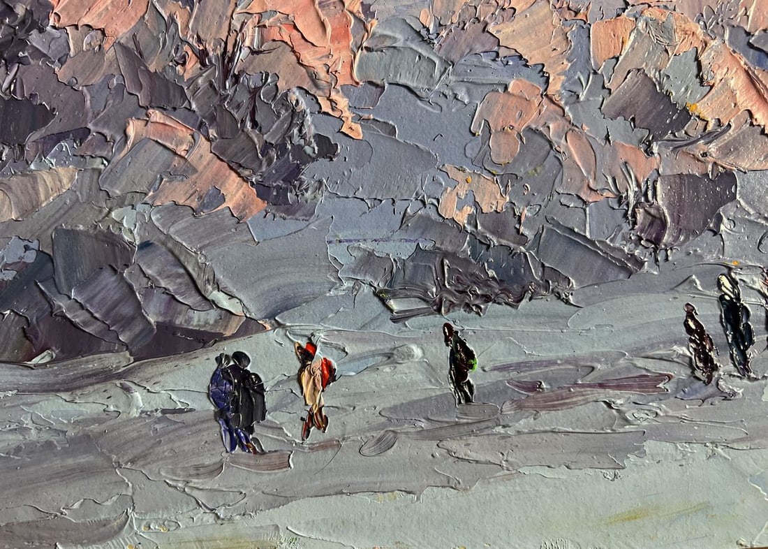 Oil painting Walking on a frosty day Boris Serdyuk - 7