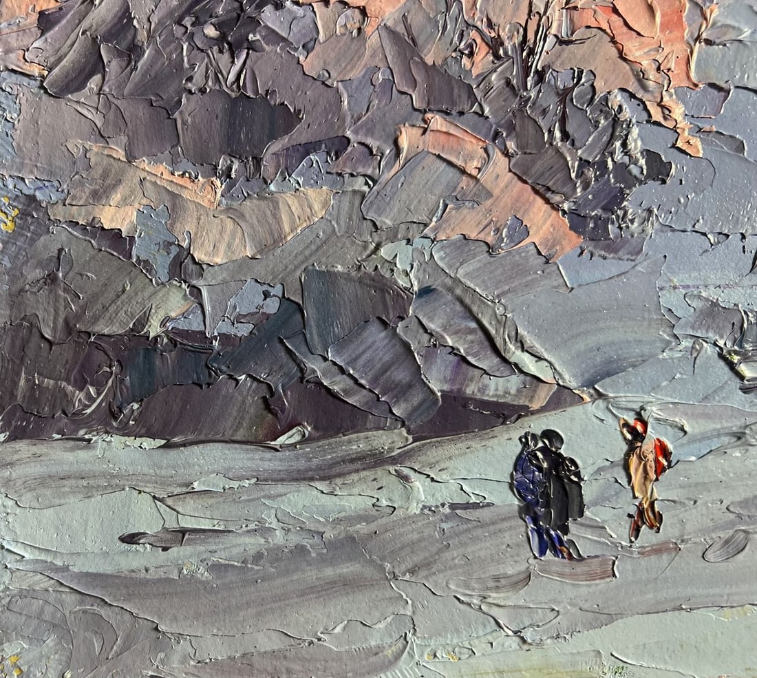 Oil painting Walking on a frosty day Boris Serdyuk - 8