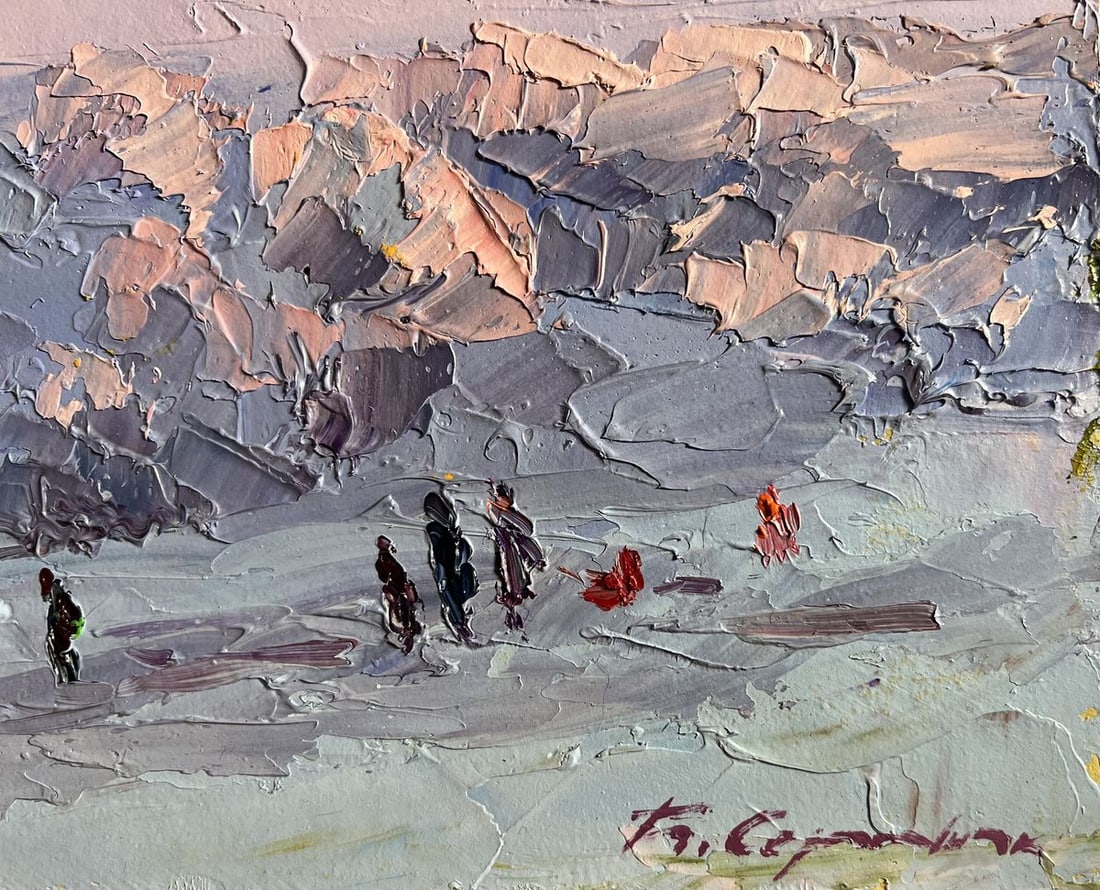 Oil painting Walking on a frosty day Boris Serdyuk - 9
