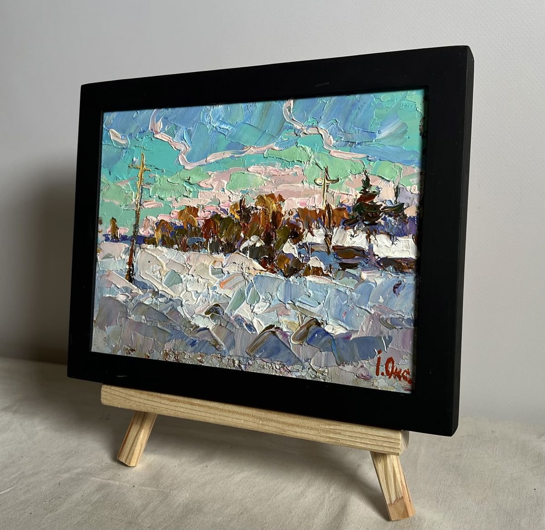 Oil painting After the night snow storm Oksana Kalenyuk - 2