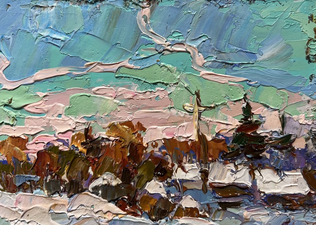 Oil painting After the night snow storm Oksana Kalenyuk - 6