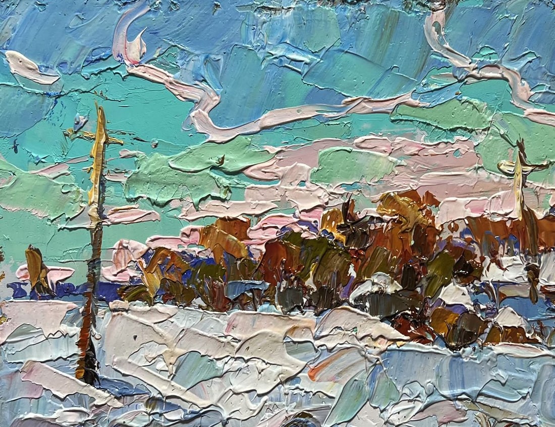 Oil painting After the night snow storm Oksana Kalenyuk - 7