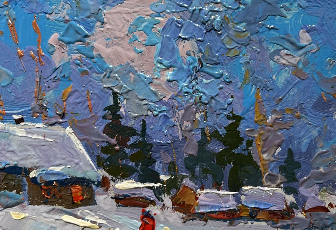 Oil painting On a frosty day Oksana Kalenyuk - 6