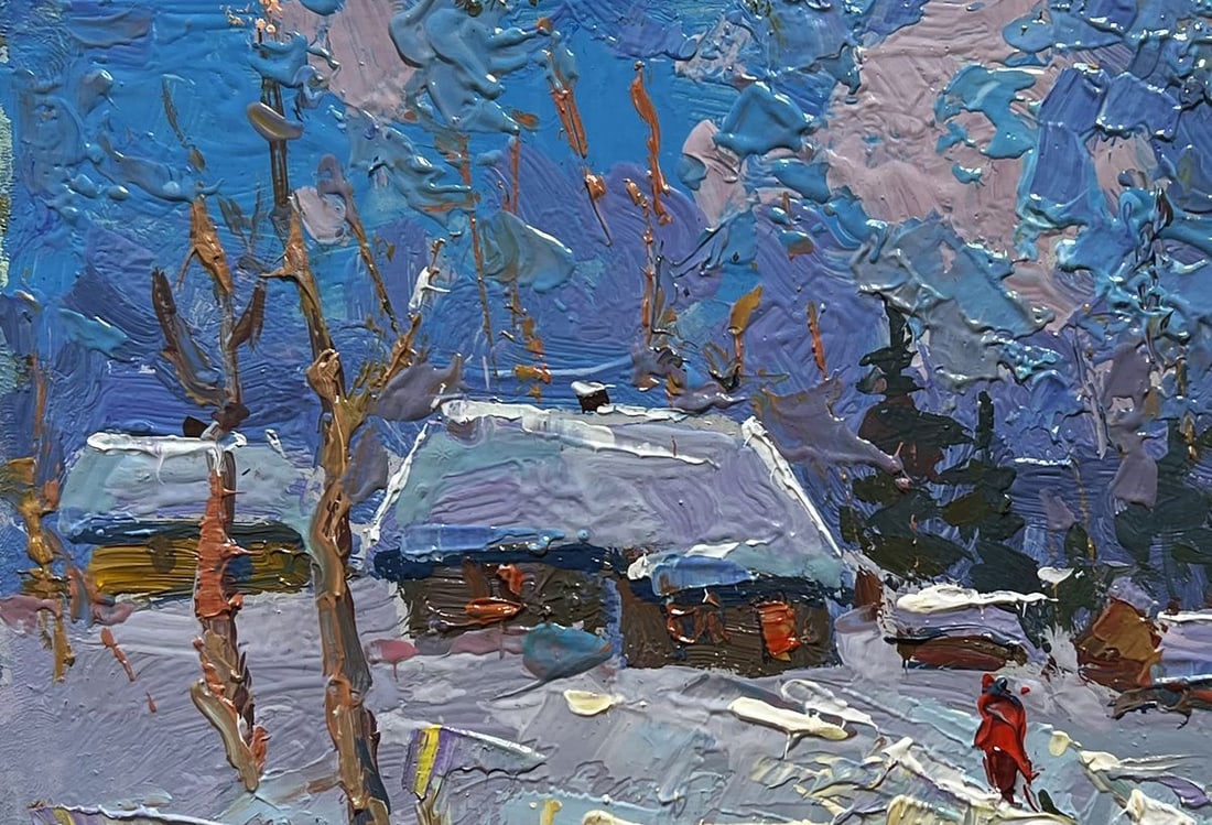Oil painting On a frosty day Oksana Kalenyuk - 7