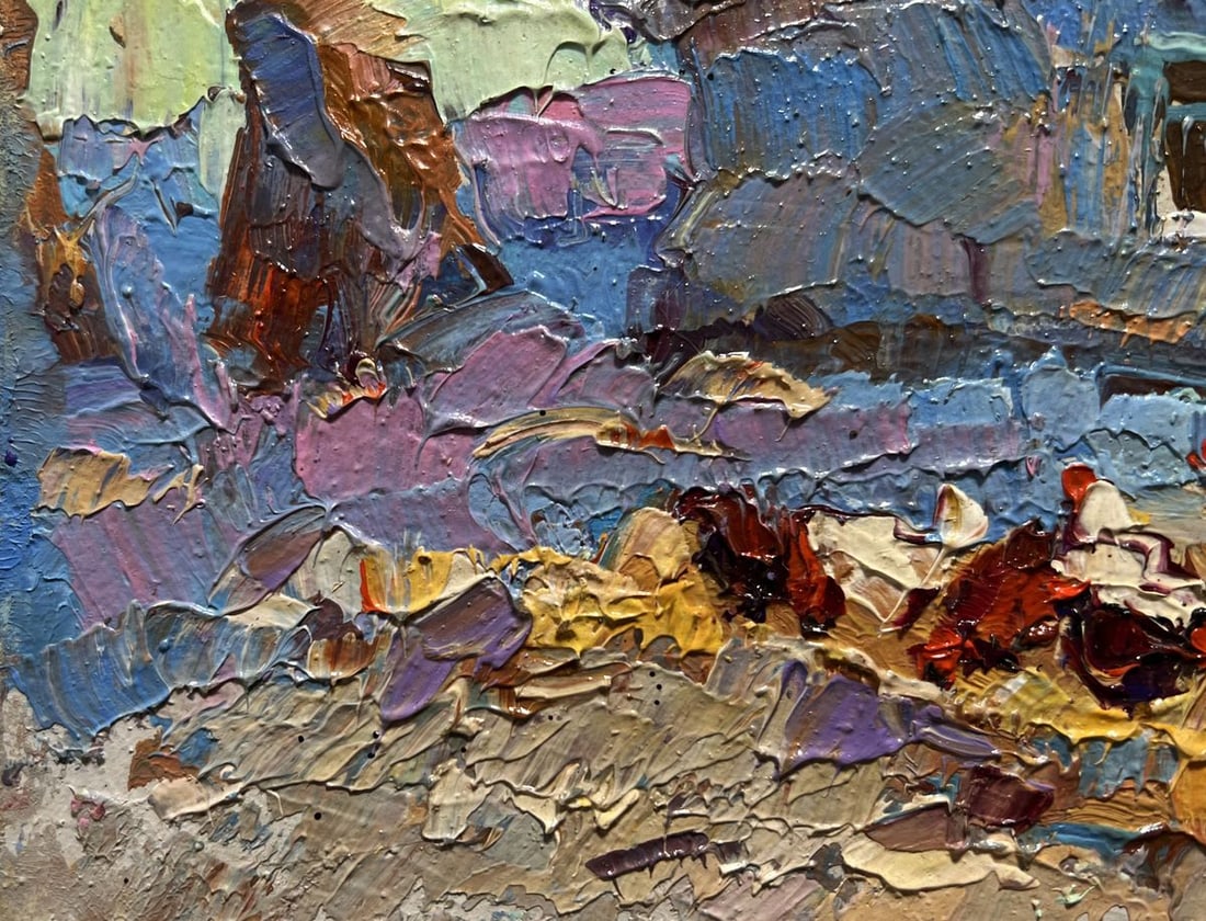 Oil painting Frost in the yard Oksana Kalenyuk - 5