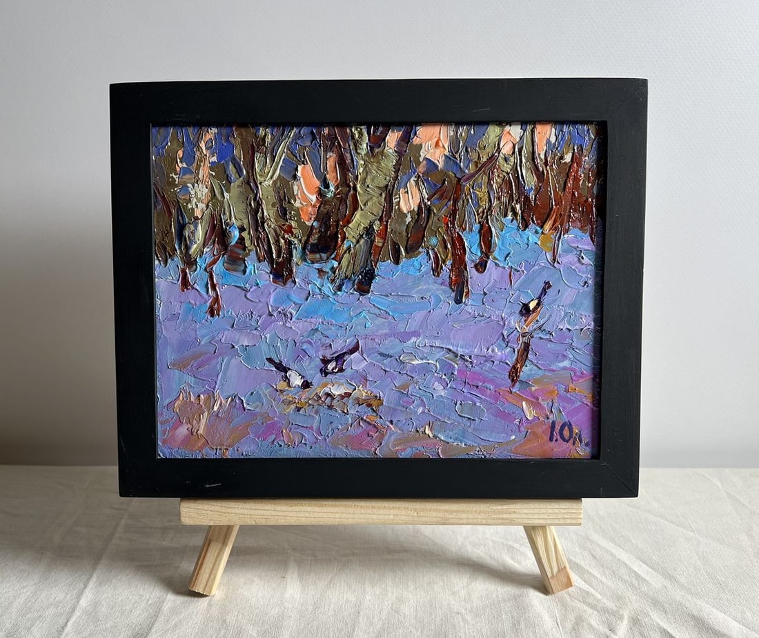 Oil painting It snowed Alex Kalenyuk (1 of 10)